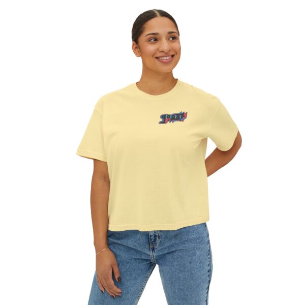 Women's Boxy - Vertical Alt Logo (Front & Back)