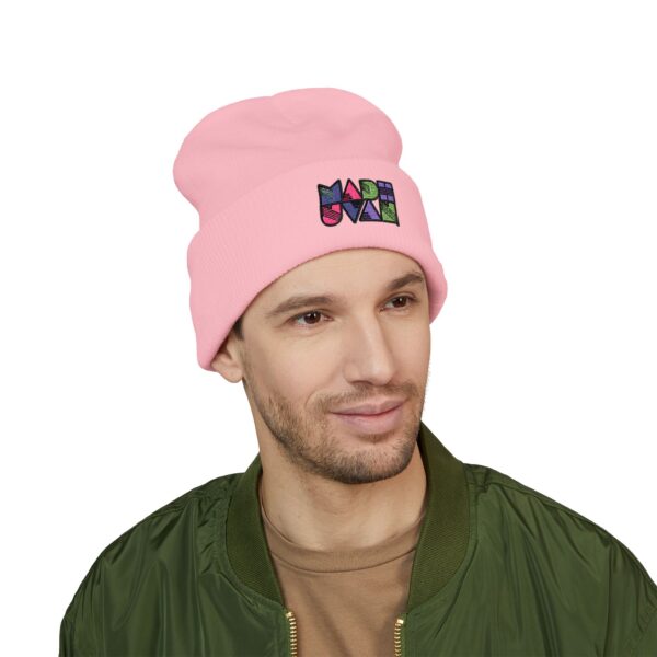 Madhuvan Embroidered Colorblock Cuffed Beanie