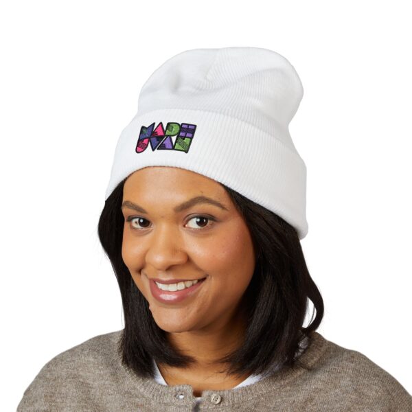Madhuvan Embroidered Colorblock Cuffed Beanie