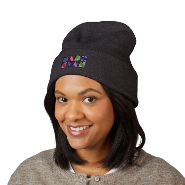Madhuvan Embroidered Colorblock Cuffed Beanie