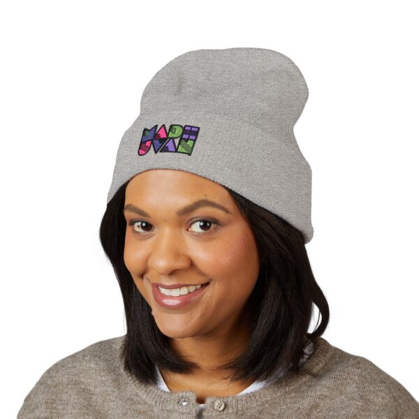 Madhuvan Embroidered Colorblock Cuffed Beanie
