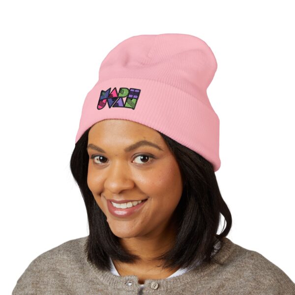 Madhuvan Embroidered Colorblock Cuffed Beanie