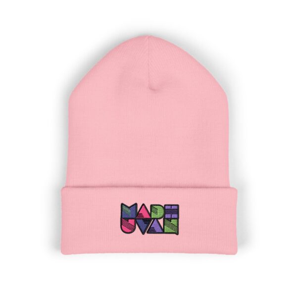 Madhuvan Embroidered Colorblock Cuffed Beanie
