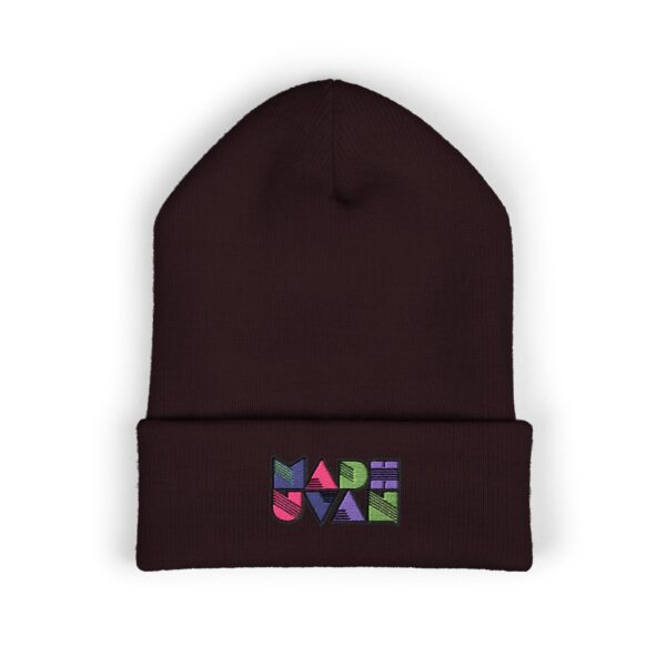 Madhuvan Embroidered Colorblock Cuffed Beanie