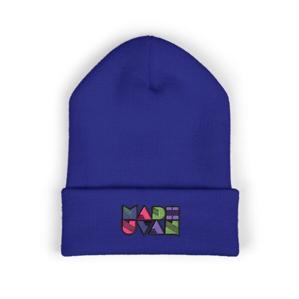 Madhuvan Embroidered Colorblock Cuffed Beanie