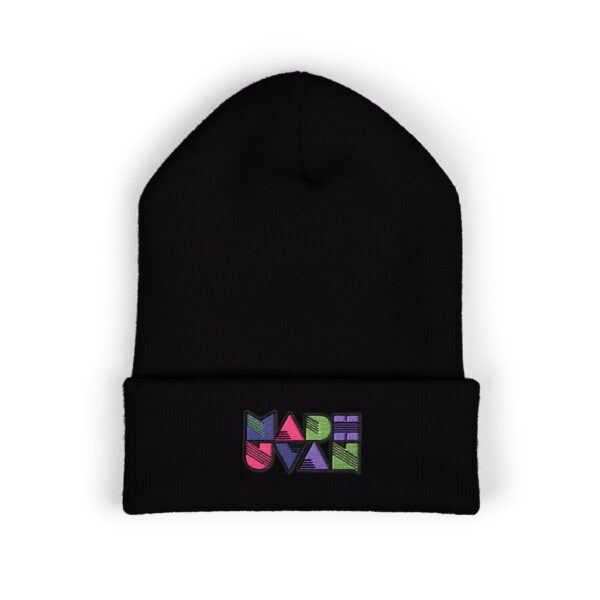 Madhuvan Embroidered Colorblock Cuffed Beanie