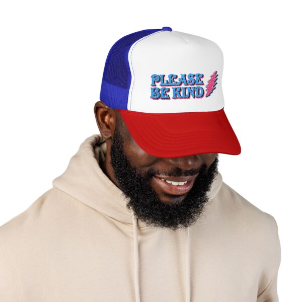 14395314402001014630_2048.jpeg Please Be Kind Trucker Hat