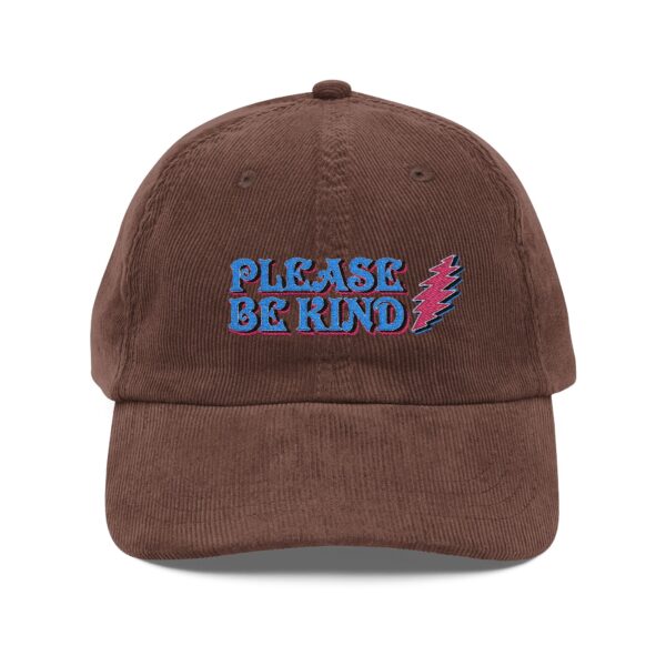 17371479317877025012_2048-1.jpeg Please Be Kind Embroidered Corduroy Cap