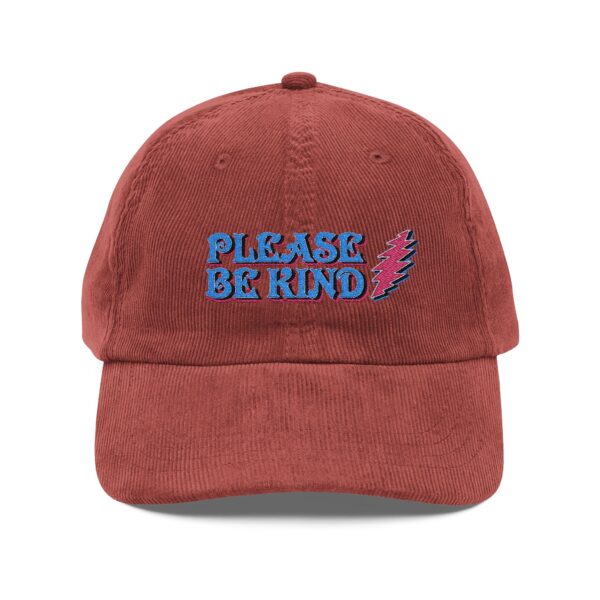 493767239916785782_2048-1.jpeg Please Be Kind Embroidered Corduroy Cap